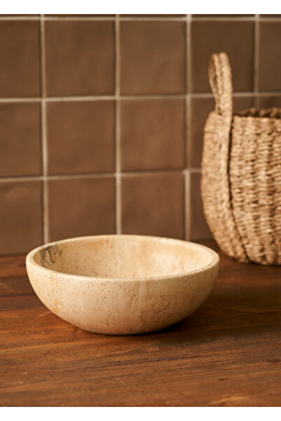 Bella Maison Ephesus Traverten Dekoratif Kase Naturel (20x7 cm)