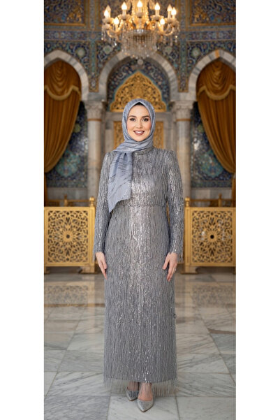 GÖKMEN GİYİM Sequin Modest Evening Dress 2025