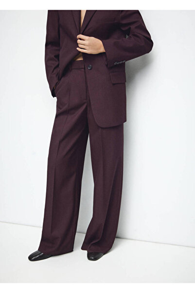 MANGO Woman Wide leg kumaş pantolon