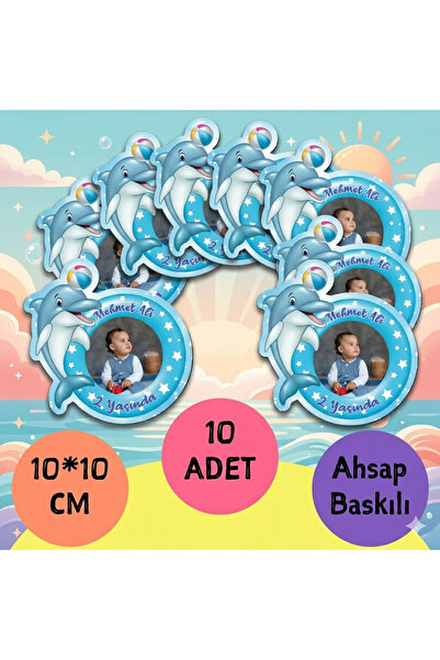 wonderlike Yunus Figürlü Bebek Çocuk Doğum Günü Magnet 10 Adet