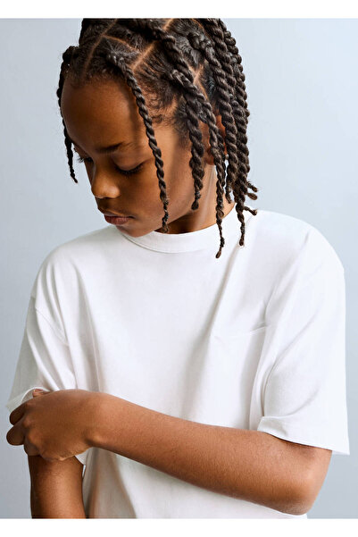 MANGO Kids Cep detaylı pamuklu tişört