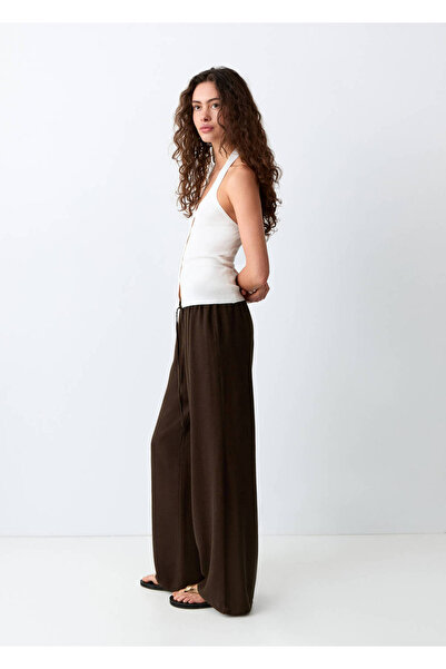 Mango Teen Fiyonklu keten pantolon