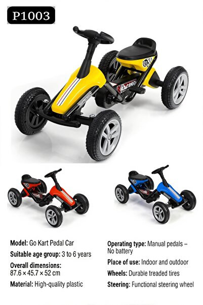Unbranded/Generic Kids Pedal Go Kart Car Manual Ride On Steering Wheel & Whee...