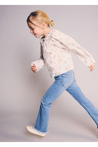 MANGO Baby Dikişsiz flare jean pantolon