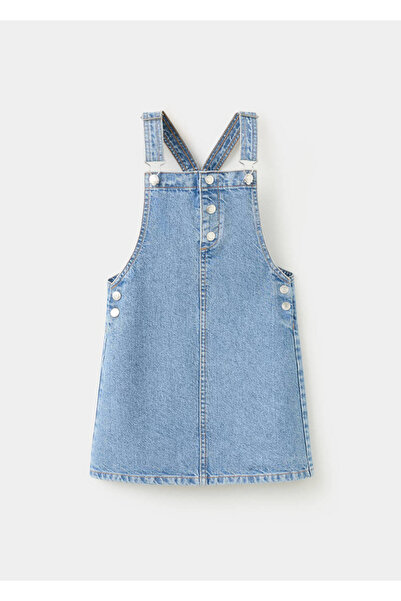 MANGO Kids Kısa kot jile elbise