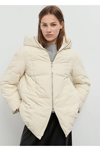 MANGO Woman Kapüşonlu kapitone anorak
