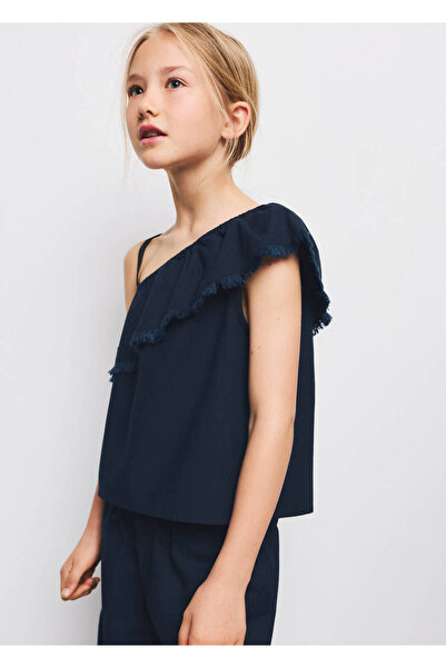 MANGO Kids Volanlı asimetrik bluz