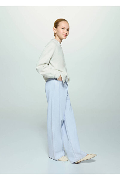 MANGO Kids Dikiş detaylı wideleg jean
