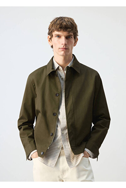 MANGO Man Su geçirmez ceket, gizli fermuar ile