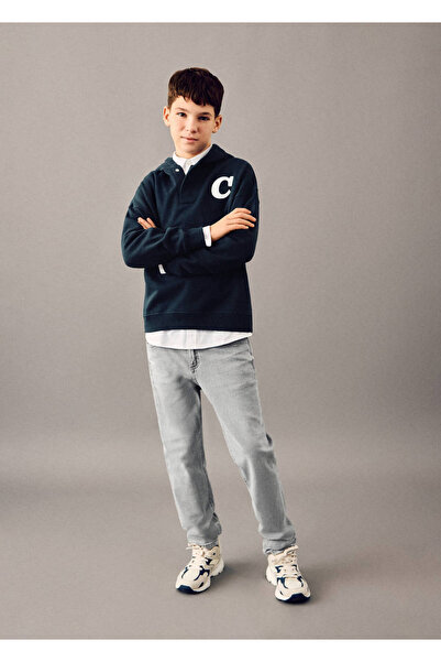 MANGO Kids Orta bel slim jean pantolon