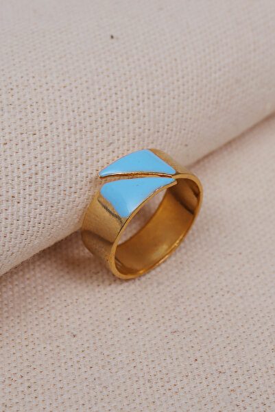 Süspüs Accessories Blue Enamel Adjustable Thick Ring