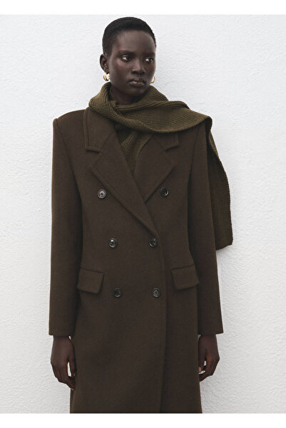 MANGO Woman Kruvaze yün palto