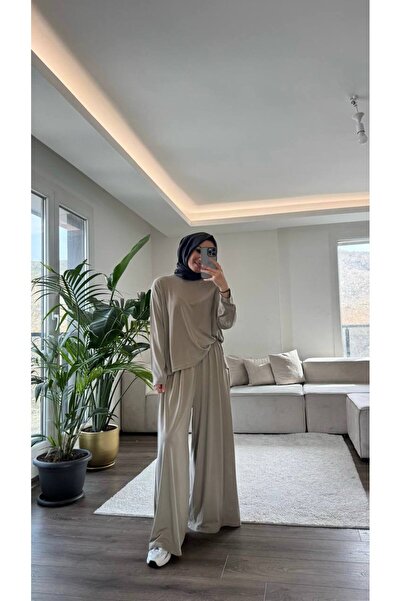 My City 5712 - طقم بلوزة وبنطلون نسائي أنيق ومريح ذو ملمس ناعم