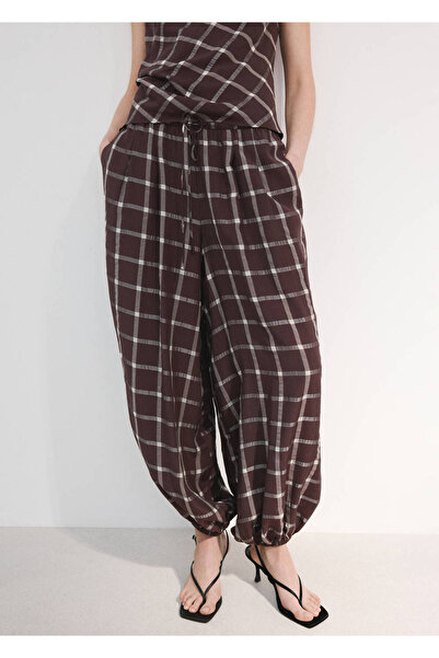 MANGO Woman Orta bel bol paça pantolon