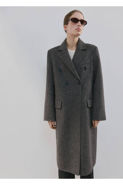 MANGO Woman Kruvaze yün palto