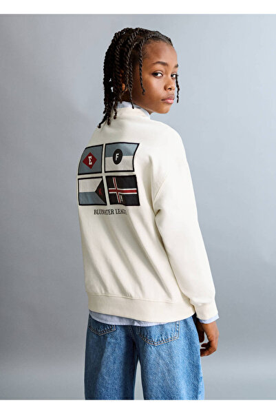 MANGO Kids Desenli pamuklu sweatshirt
