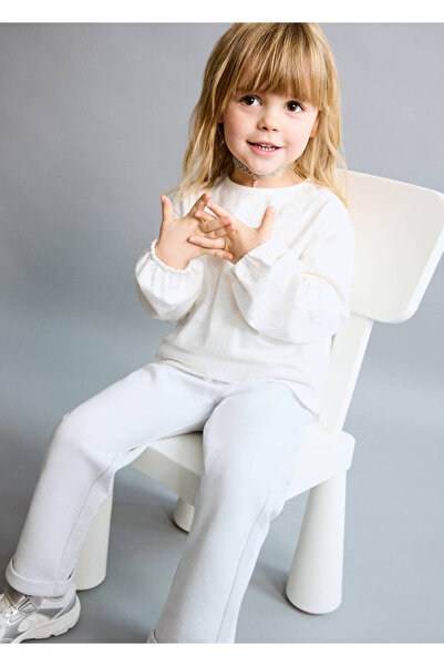 MANGO Baby İpli pamuklu jogger pantolon