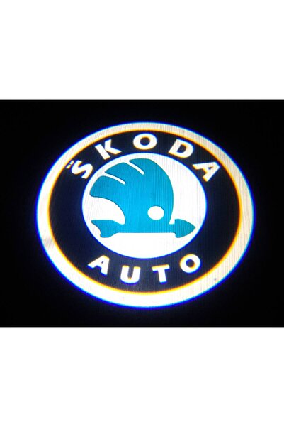 Sm Motors Skoda Araçlar Için Pilli Yapıştırmalı Kapı Altı Led Logo