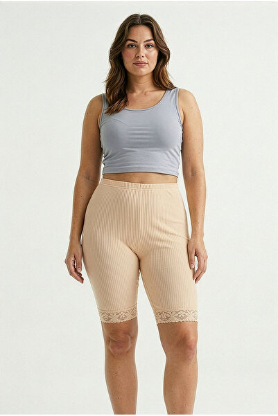 HNX Cotton Corded Textured Lace Leg Women's Tights