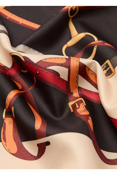 MANGO Woman Zincir desenli fular