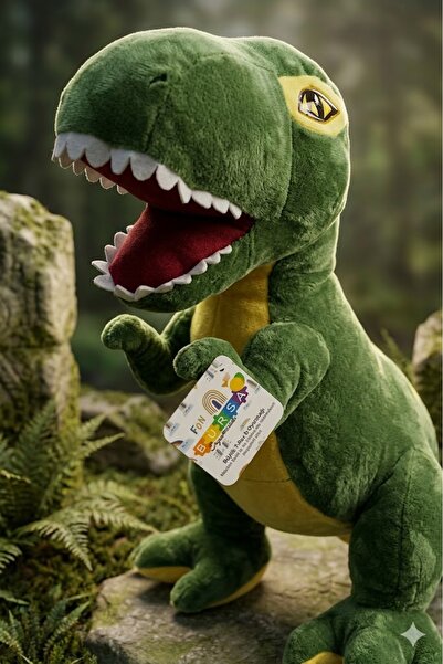 Pufline Sevimli Dinazor T-Rex Peluş Oyuncak (45x55 cm)
