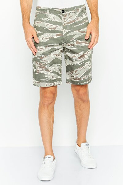 Diesel Men Camouflage Bermuda Shorts, Olive