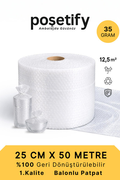 25CMX50METER Patpat | 1. Grade Thick Balloon Nylon Roll | 35GR Pat Pat Packing Material
