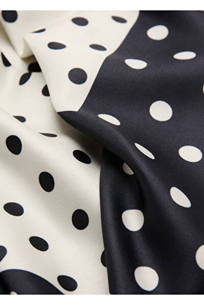 MANGO Woman Saten puantiyeli fular