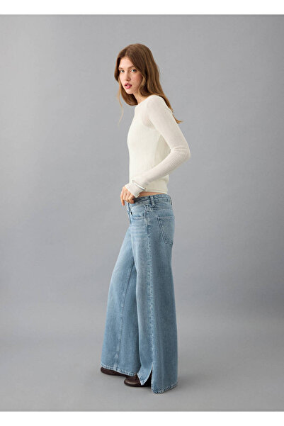 Mango Teen Wideleg cut out jean