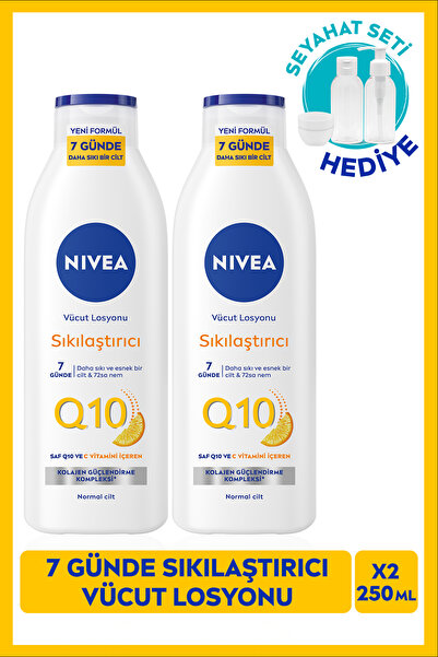 NIVEA Q10 7 Günde Sıkılaştırıcı Vücut Bakım Losyonu 250ml, C Vitamini, Nemlen...