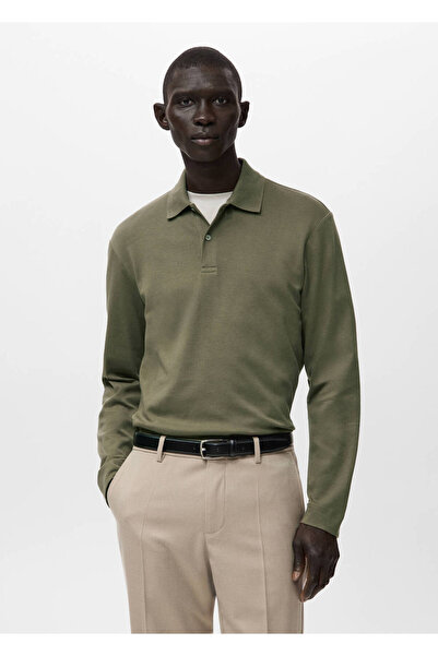 MANGO Man Strickpolopullover mit normaler Passform