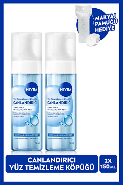 NIVEA Canlandırıcı Yüz Temizleme Köpüğü 150ml, X2 Adet, Normal ve Karma Cilt,...