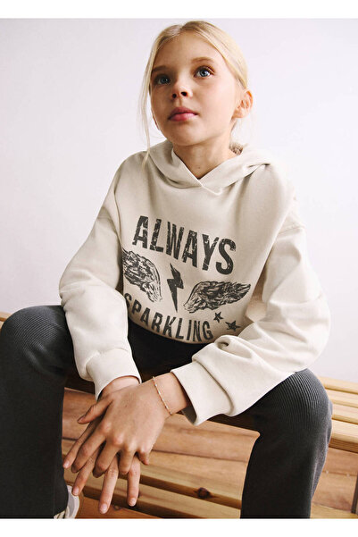 MANGO Kids Oversize desenli sweatshirt
