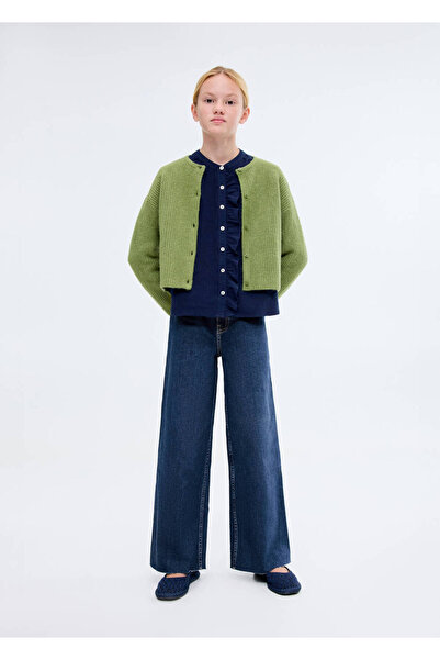 MANGO Kids Blugi wideleg cu manșete uzate