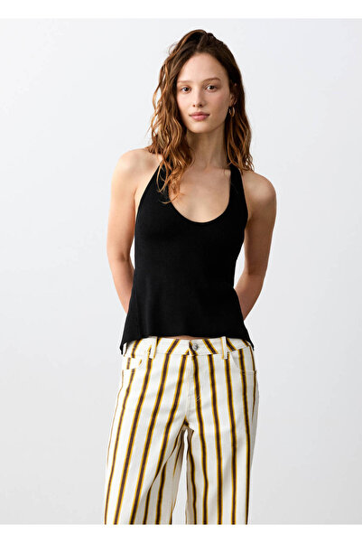 Mango Teen Halter yaka fitilli bluz