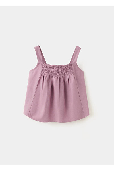 MANGO Kids Yün-pamuk karışımlı bluz