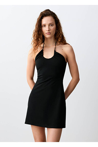 Mango Teen Halter yaka kısa elbise