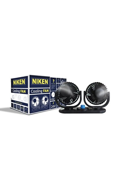 Niken Araç içi vantilatör çift başlı küçük 24volt 4 inç