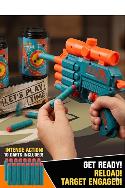 Pufline Keskin Nişancı Tabancası Ve Hedefler 4 Soft Bullet Gun