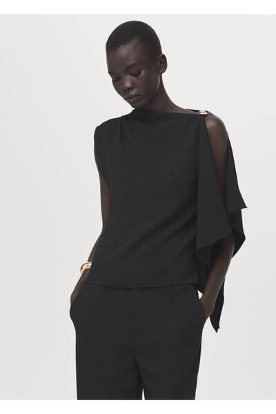 MANGO Woman Asimetrik yaka bluz
