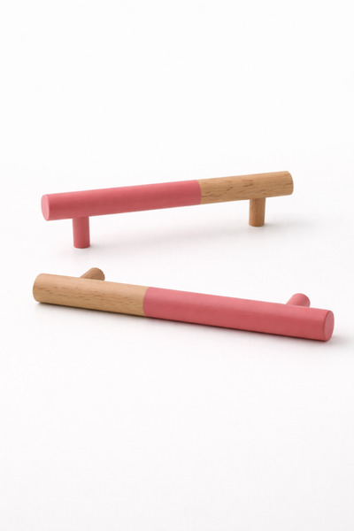 od orient design Antik Pembe - Naturel Ahşap Çekmece ve Dolap Kulbu 2’li (128...