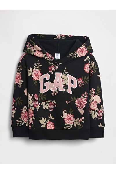 GAP Kız Bebek Siyah Logo Easy Sweatshirt