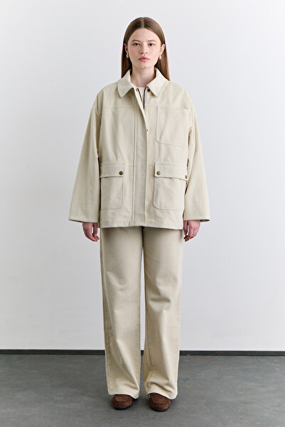 Manuka Βελούδινο Μπουφάν Εργαζομένου Βανίλια