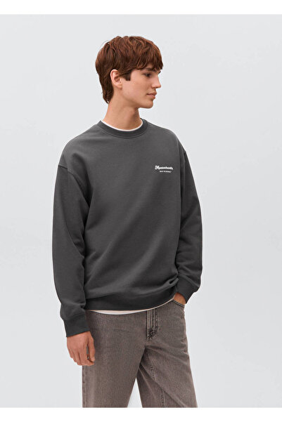Mango Teen Desenli pamuklu sweatshirt
