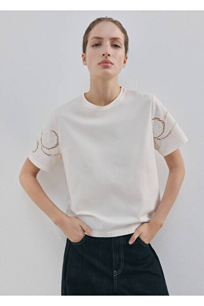 Embroidered cotton T-shirt