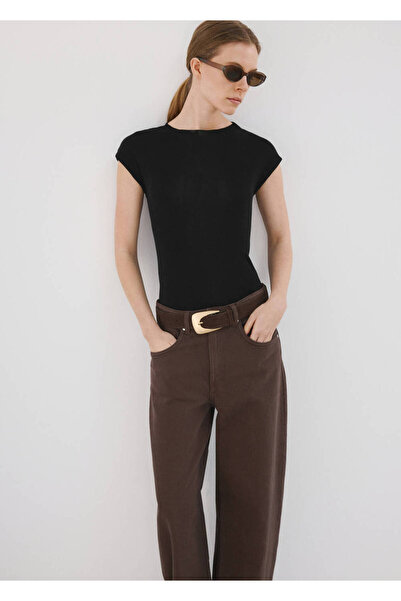 MANGO Woman Sırtı cut out detaylı lyocell kazak