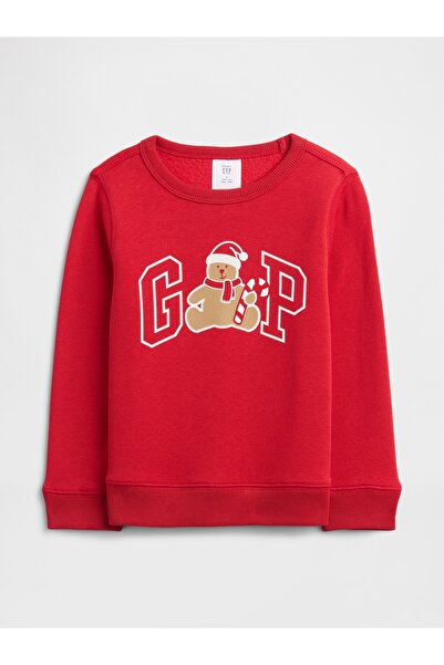 GAP Erkek Bebek Kırmızı Logo Sweatshirt