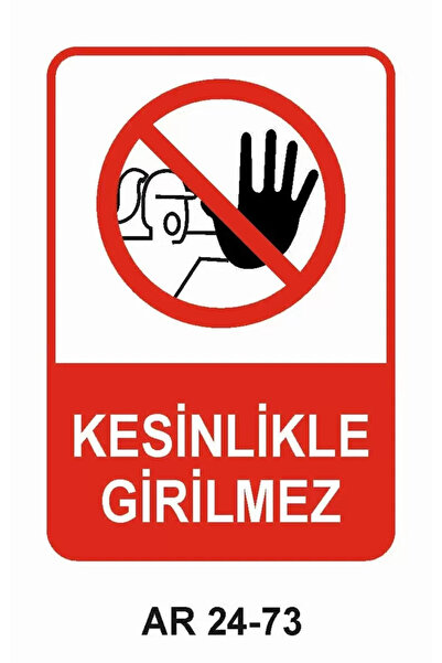 Outdoor One Absolutely No Entry Women Figure Work Safety Warning Sign 1 Piece...