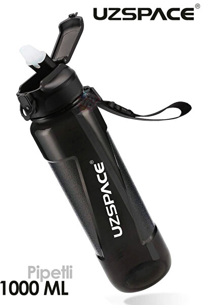 Uzspace 1000 ml Large Size Tritan Water Bottle with Straw, School Water Bottl...