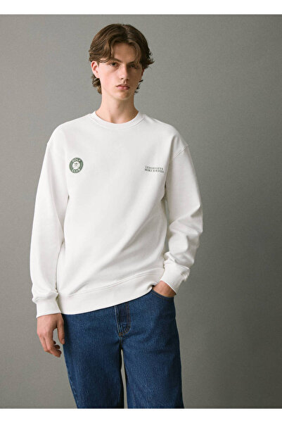Mango Teen Desenli pamuklu sweatshirt